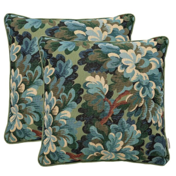 Pair of Verdure Regular Piped Woven Outdoor Cushions - 42 x 42 cm (17