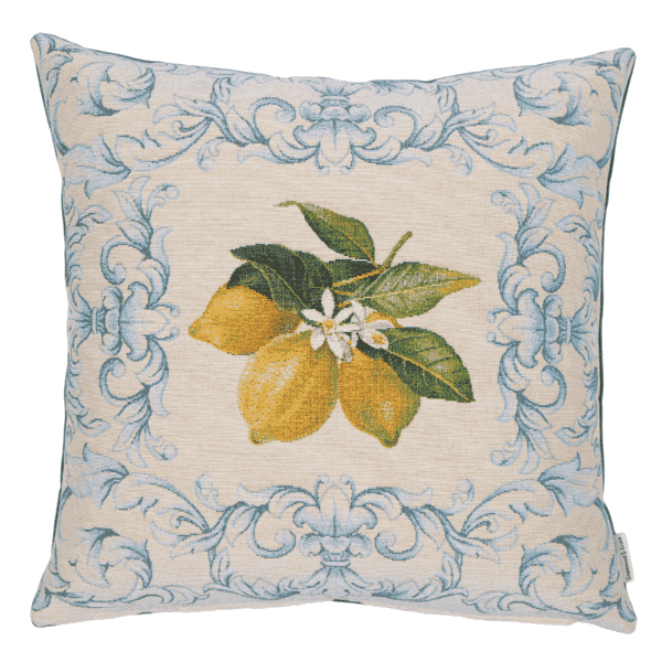 Mediterranean Lemons Woven Cushion - 42x42cm (17