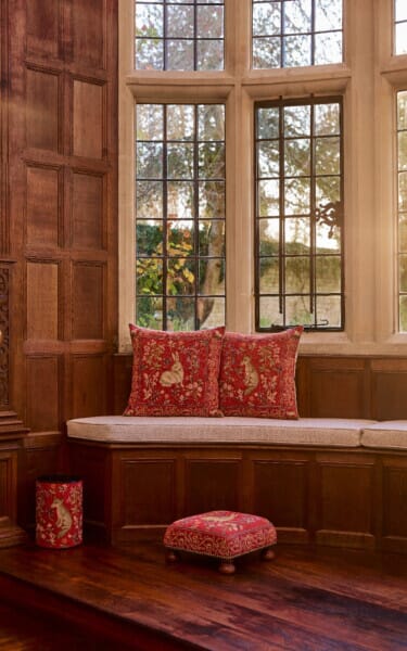 Medieval Rabbit Tapestry Cushion - 46x46cm (18