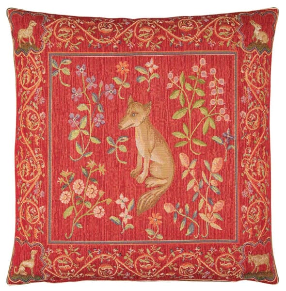 Medieval Fox Tapestry Cushion - 46x46cm (18