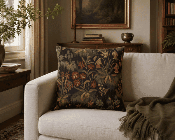 Medieval Flowers Tapestry Cushion - 46x46cm (18