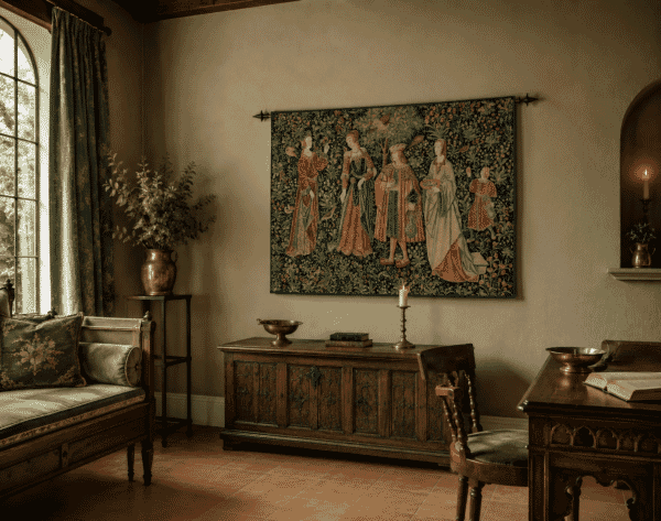 Noble Promenade Loom Woven Tapestry - 160 x 210 cm (5'2