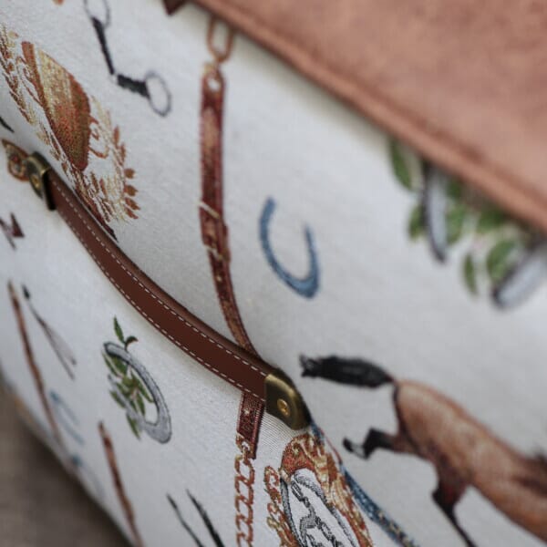 Equestrian Club Upholstered Cube Stool