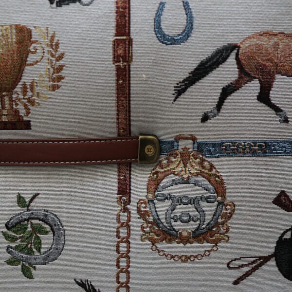 Equestrian Club Upholstered Cube Stool