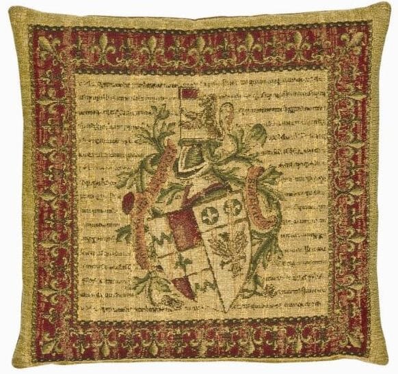 Heraldic I (chenille) Tapestry Cushion - 46x46cm (18