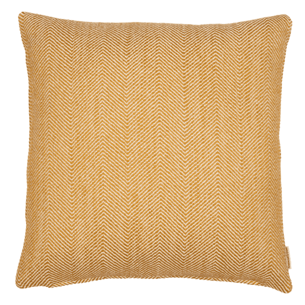 Ochre Herringbone Woven Cushion - 42x42cm (17