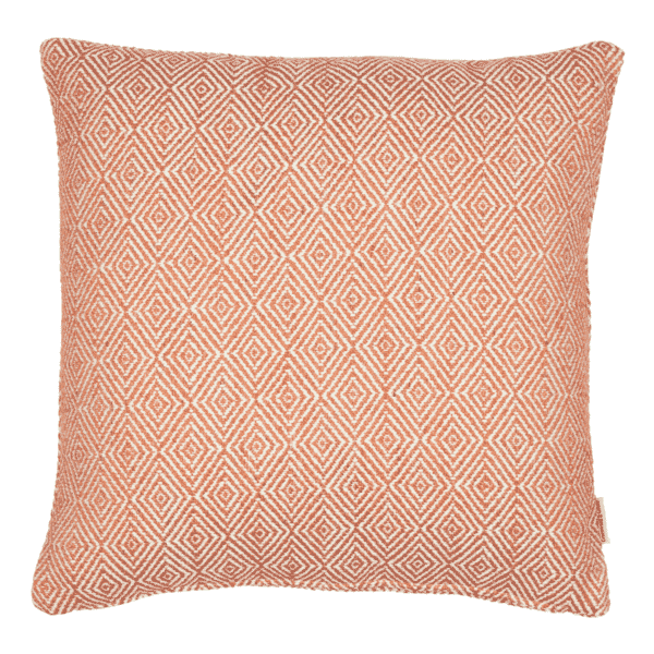 Terracotta Diamond Woven Cushion - 42x42cm (17