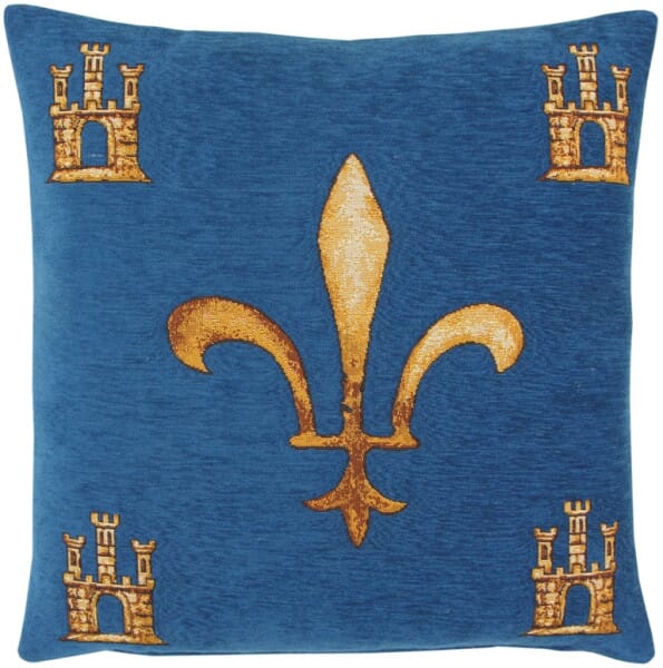 Fleur de Lys Chenille Tapestry Cushion - 46x46cm (18