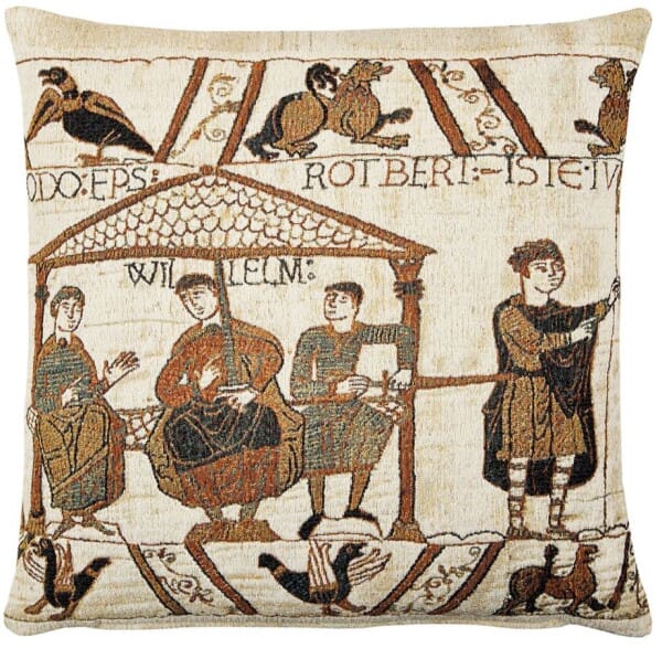 Bayeux-Duke William (woollen) Tapestry Cushion - 43x43cm (17