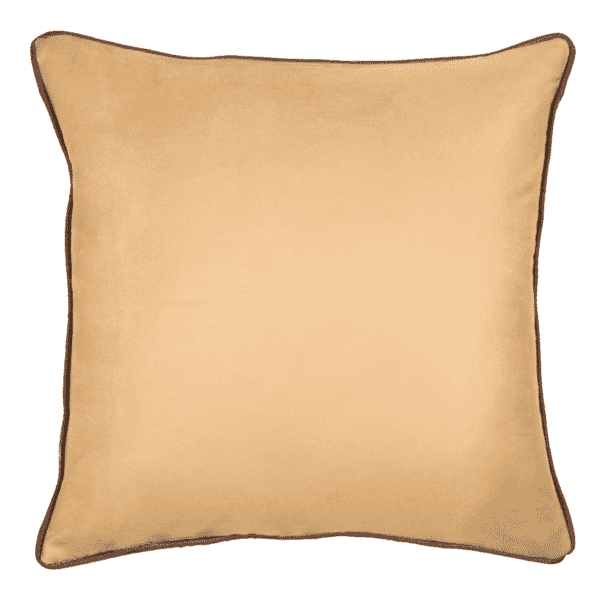 Caramel Woven Faux Suede Cushion - 42x42cm (17