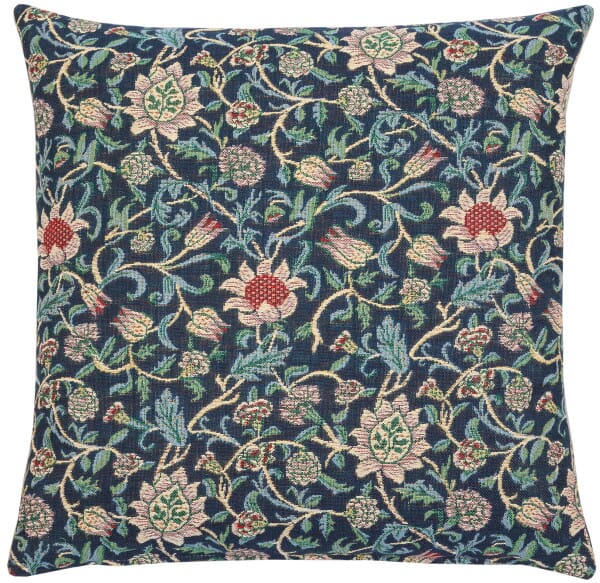 Morris Evenlode Blue Tapestry Cushion - 46x46cm (18