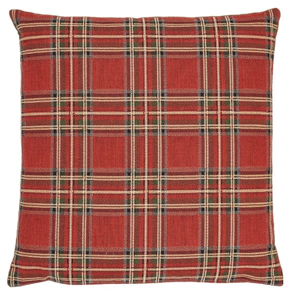 Red Tartan Tapestry Cushion - 46x46cm (18