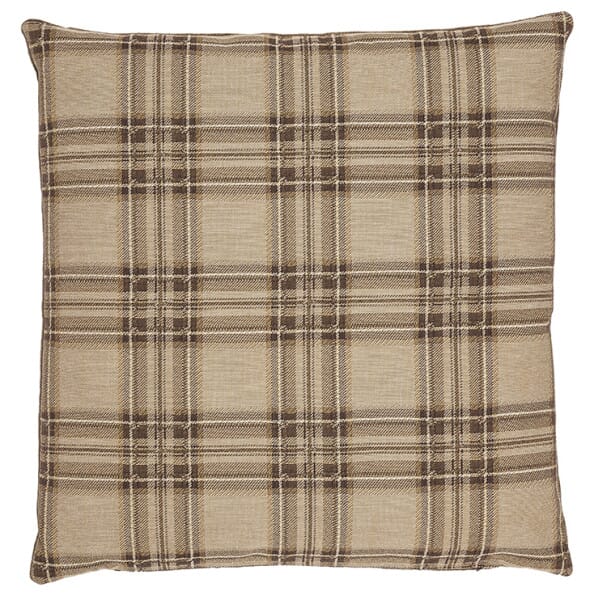 Beige Tartan Tapestry Cushion - 46x46cm (18