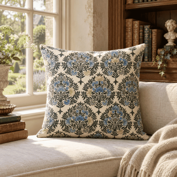 Vintage Cornflowers Tapestry Cushion - 46x46cm (18