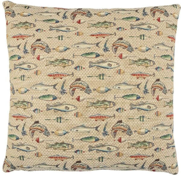 Fishes Tapestry Cushion - 46x46cm (18