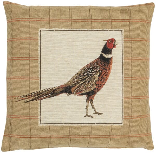 Strutting Pheasant Left Tapestry Cushion - 46x46cm (18
