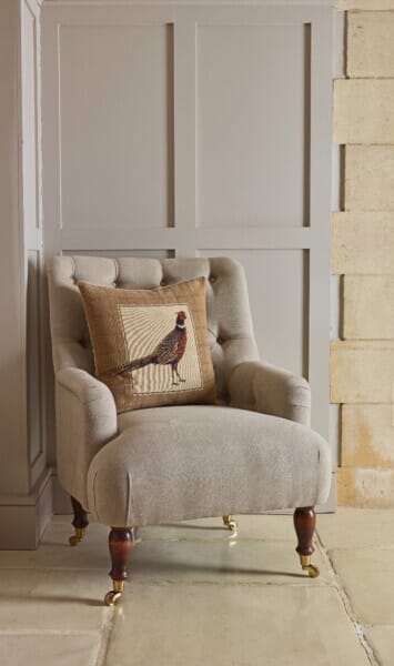 Strutting Pheasant Left Tapestry Cushion - 46x46cm (18