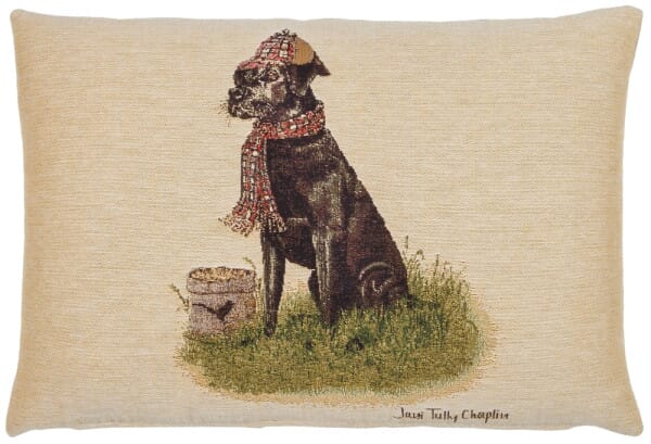 Sir Lancelot Labrador Cushion with Feather Filler - 33x46cm (13