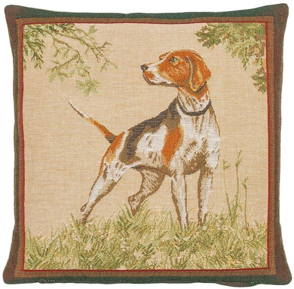 Pointer Cushion with Feather Filler - 33x33cm (13