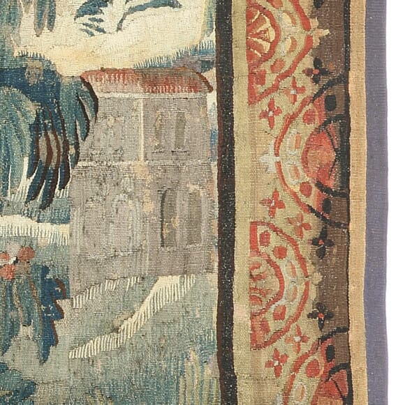 Verdure au Pagode 'J-B. Pillement' Antique Original Tapestry