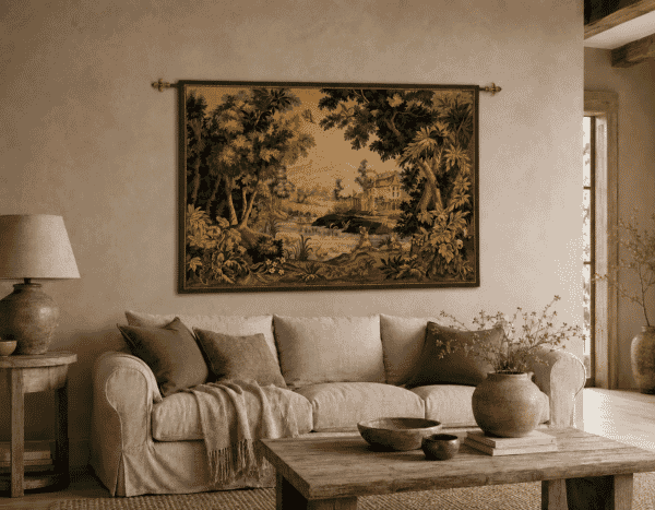Paysage du Lauragais Loom Woven Tapestry - 130 x 185 cm (4'3