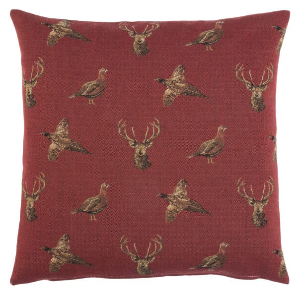 Highland Claret Tapestry Cushion - 46x46cm (18
