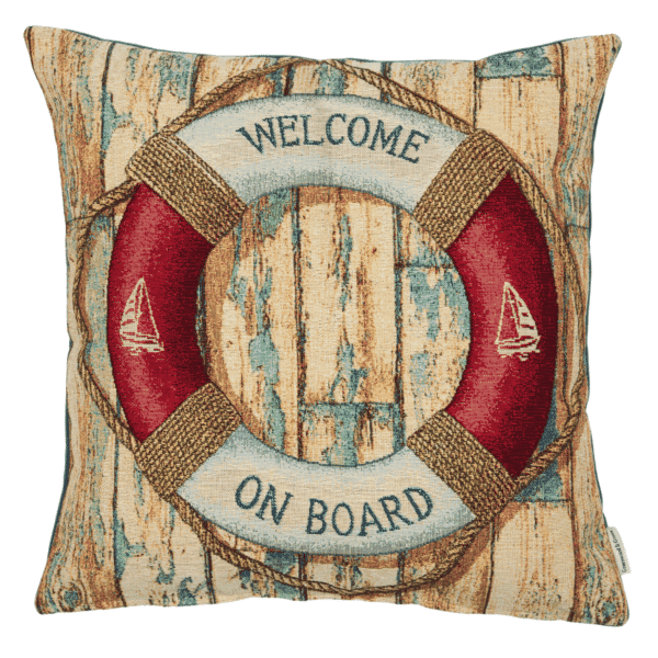 Welcome on Board Woven Cushion - 42x42cm (17