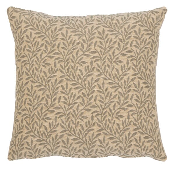 Lily Leaves Cushion with Feather Filler - 33x33cm (13