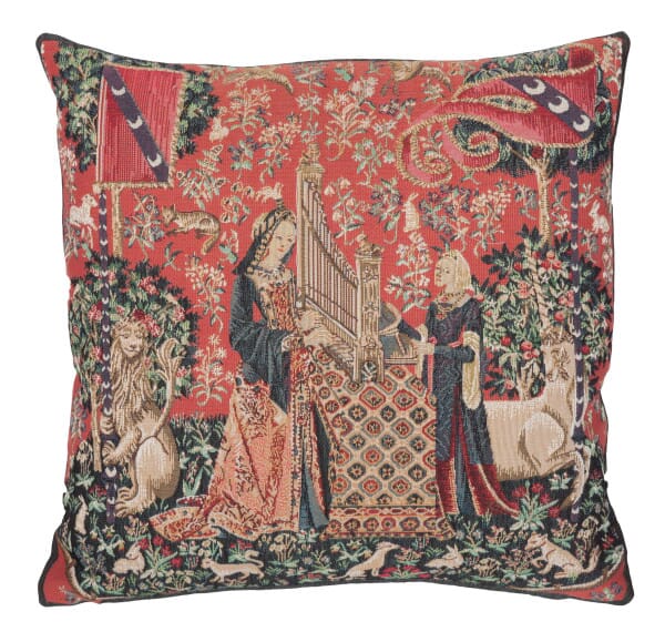 Lady & Unicorn Organ Tapestry Cushion - 46x46cm (18