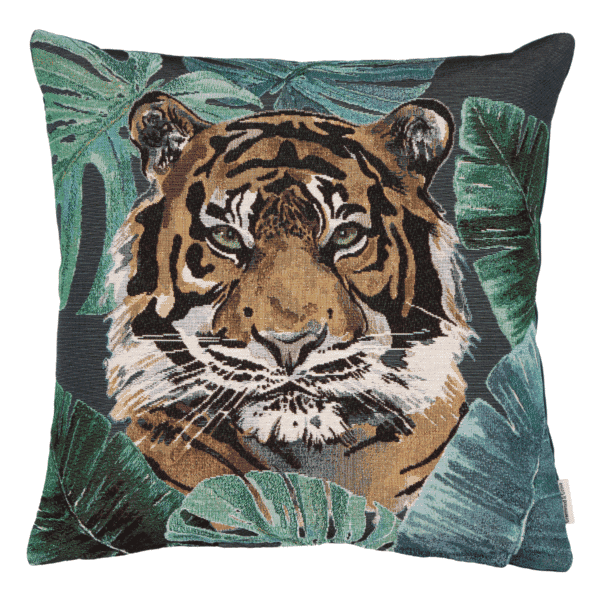 Majestic Tiger Woven Cushion - 42x42cm (17