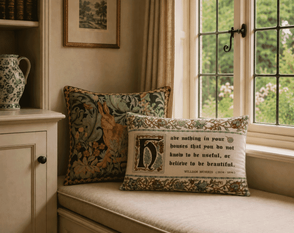 Morris Quote Tapestry Cushion - 36x46cm (14