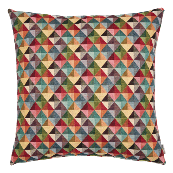 Geometric Diamonds Woven Cushion with Fibre Filler - 55x55cm (22