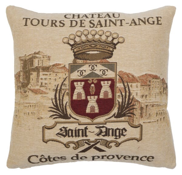 Chateau Saint Ange Cushion with Feather Filler - 33x33cm (13