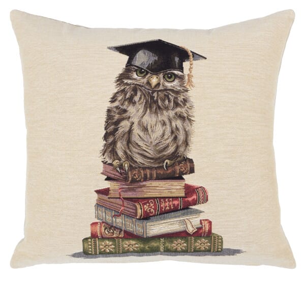 Library Owl Tapestry Cushion - 46x46cm (18