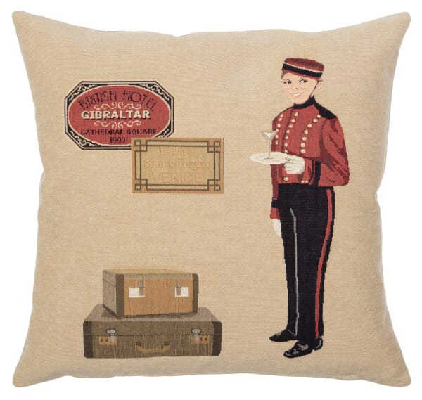 Gibralta Bellboy Tapestry Cushion - 46x46cm (18