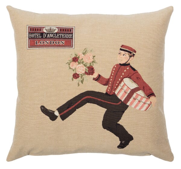London Bellboy Tapestry Cushion - 46x46cm (18