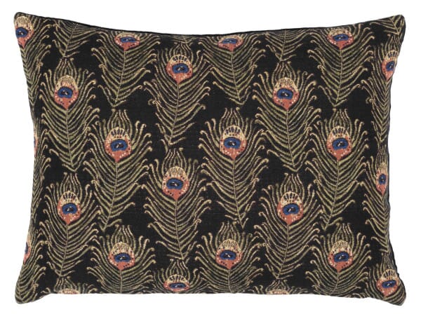 Peacock Feathers Cushion with Feather Filler - 33x46cm (13