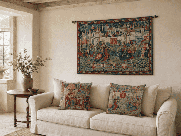 King Arthur at Camelot Tapestry Cushion - 55 x 55cm