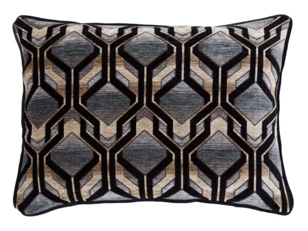 Art Deco Large Oblong Cushion with Feather Filler - 50x66cm (20