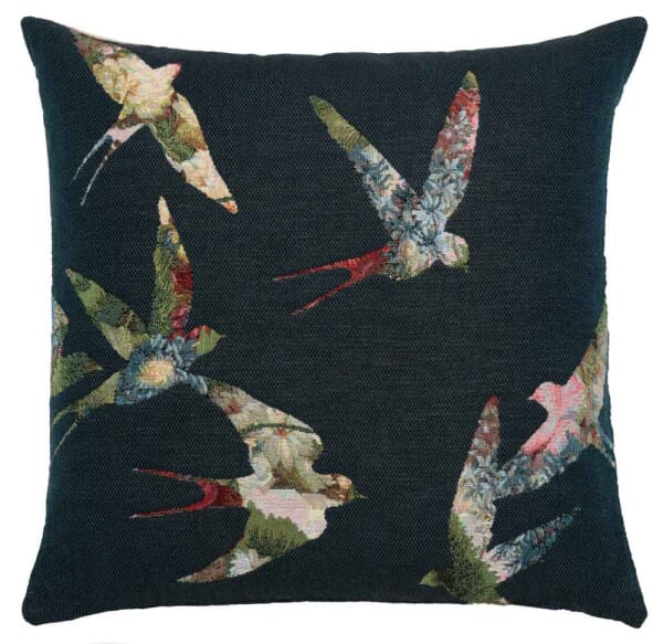 Flower Swallows Regular Cushion with filler - 46x46cm (18