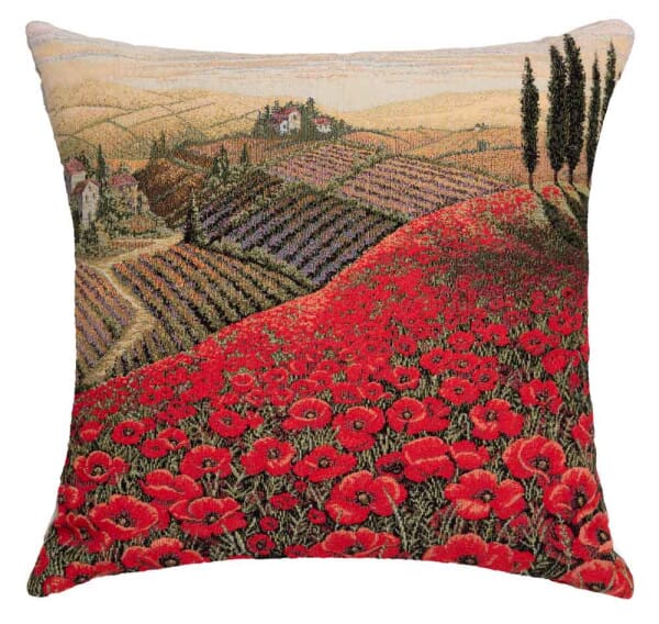Poppyfields of Tuscany Cushion with filler - 46x46cm (18