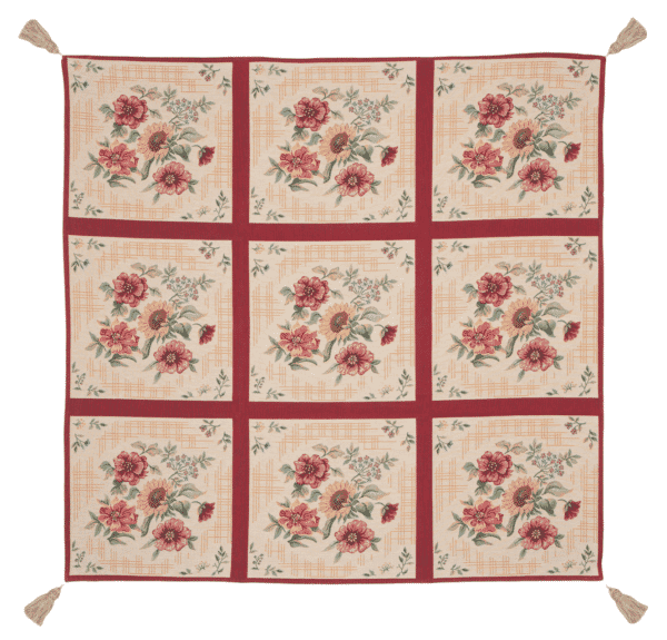 Summer Flowers Tapestry Throw - 147 x 147cm (57