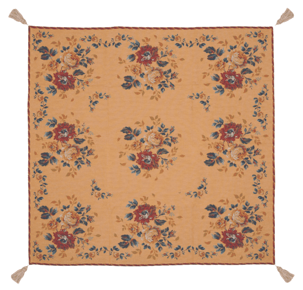 Floral Roses Tapestry Throw - 147 x 147cm (57