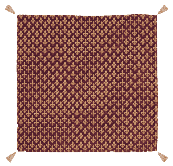Fleur de Lys Red Tapestry Throw - 140 x 140cm (55