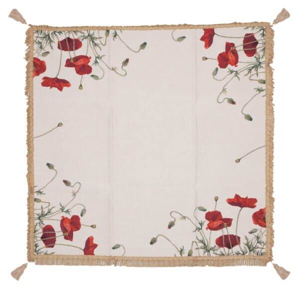 Wild Poppies Tapestry Throw - 140 x 140cm (55