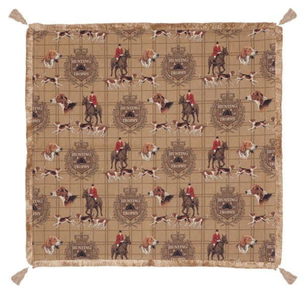 Hunting Trophy Tapestry Throw - 92 x 92cm (36