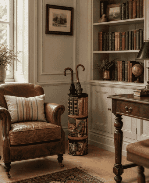 Library Tapestry Umbrella Stand