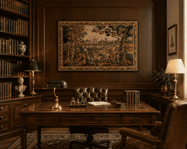 Chasse de Maximilien Antique Original Tapestry - 140 x 200 cm (4'8
