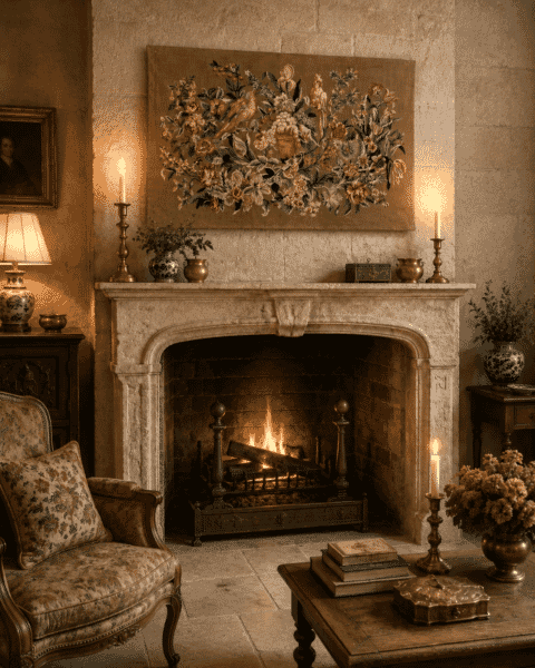 Verdure aux Perroquets Antique Original Needlepoint - 95 x 155 cm (3'2