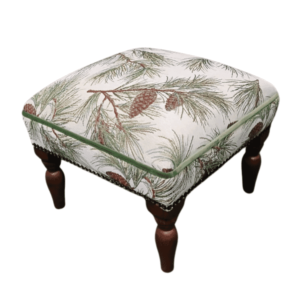 Pine Cones Upholstered Stool